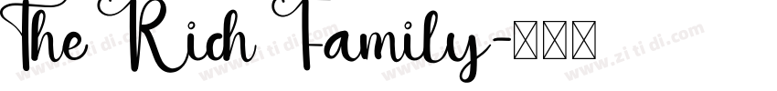 The Rich Family字体转换